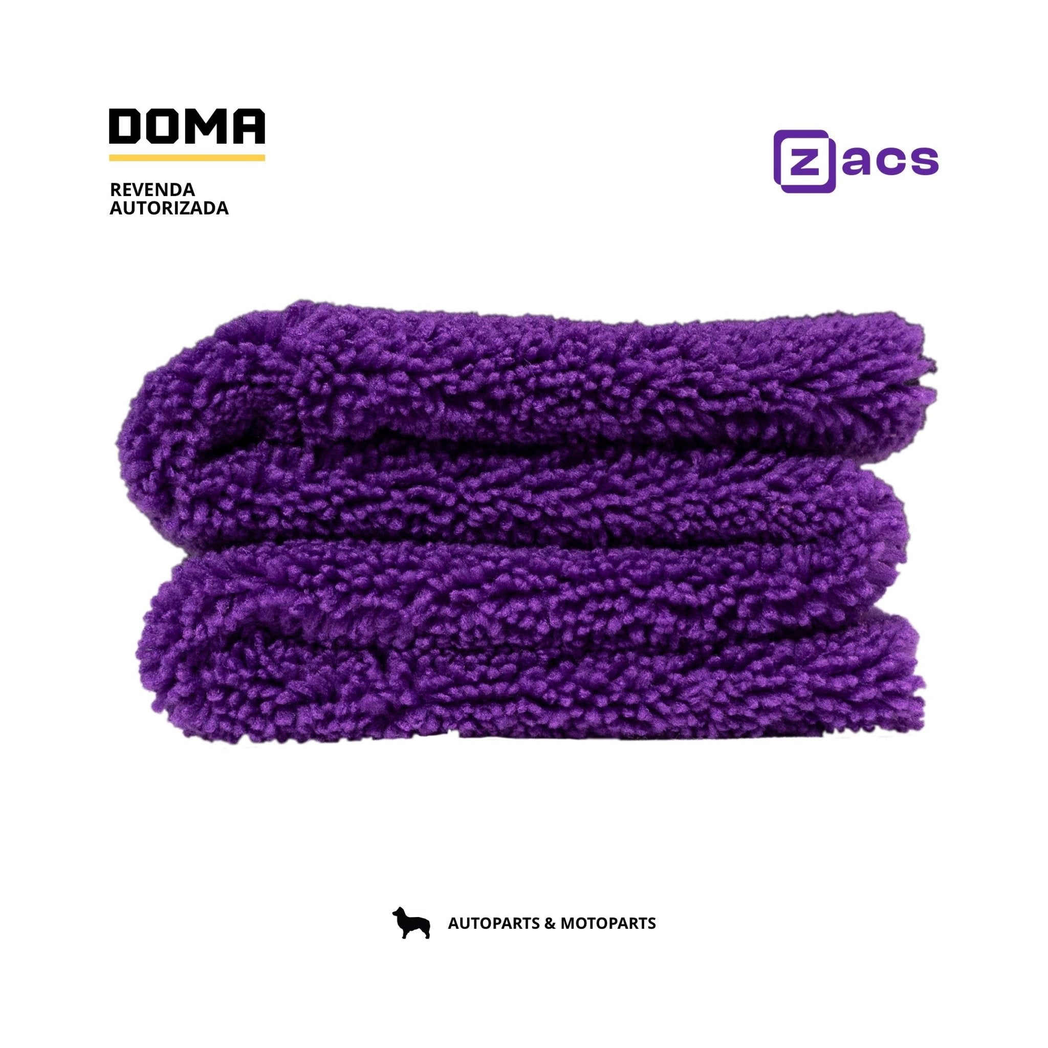 Zacs Pano Microfibra Automotivo Toalha 40x60 Roxo 350gsm - DOMA